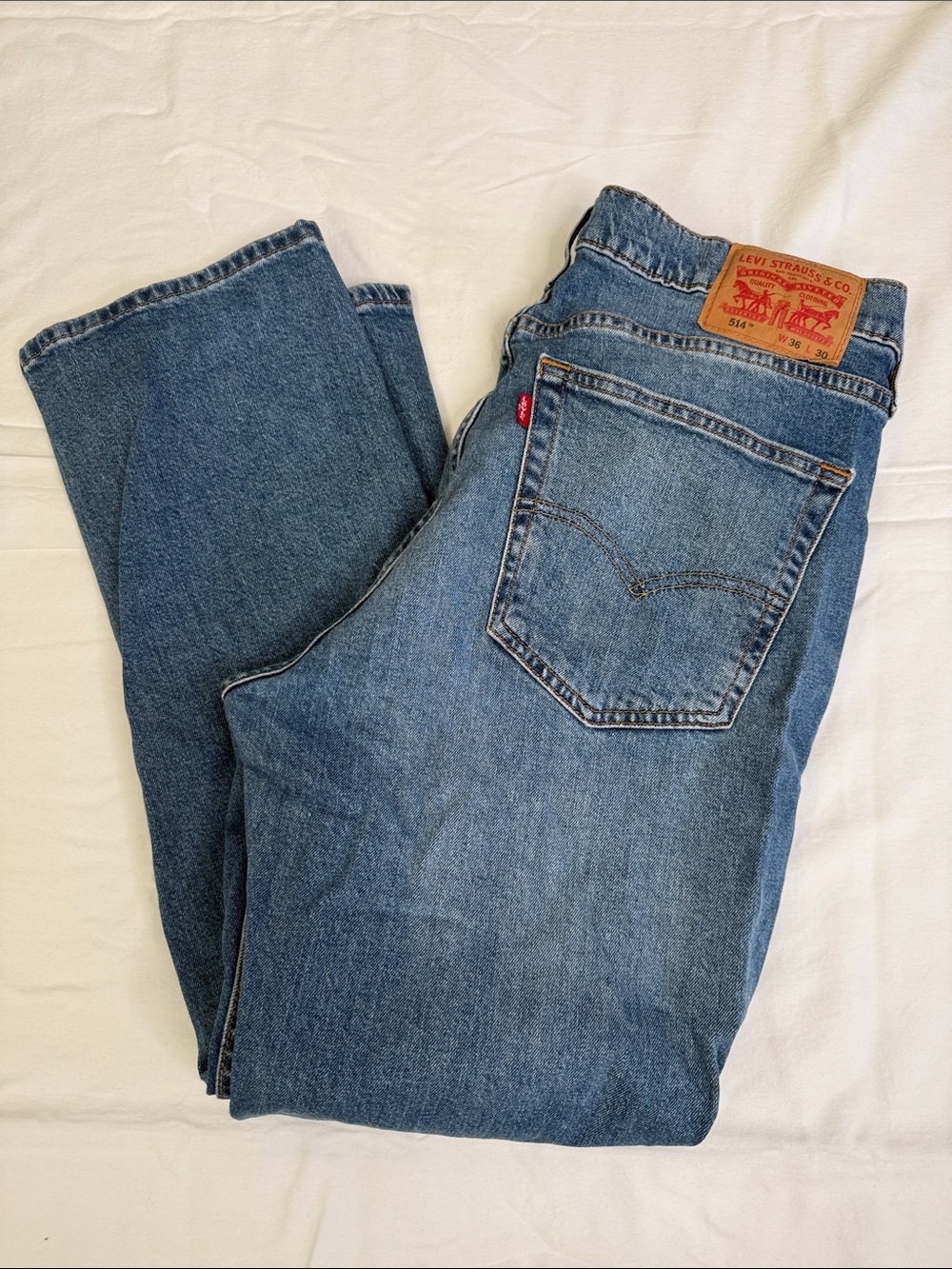 Levi's Men’s Blue 514 Straight Denim Jeans